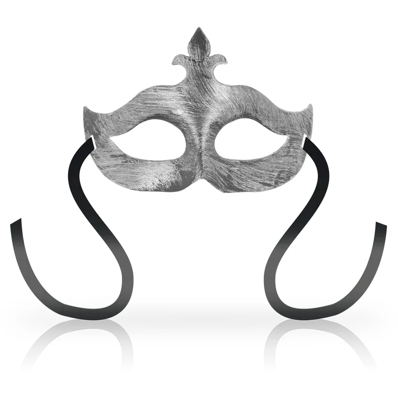 Bondage maska Ohmama Masks - "Flower de lis - strieborná