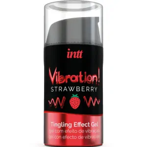 Účinný stimulačný gél INTT "tekutý vibrátor" - jahoda - 15 ml