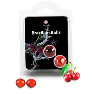 Brazílske masážne guličky SECRETPLAY - Cherry - 2ks