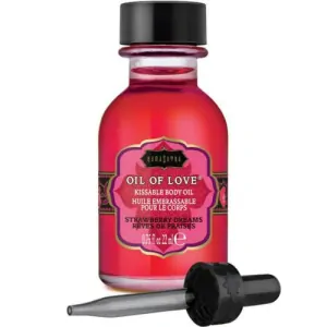 Intímny jedlý, masážny olej KAMASUTRA "Jahoda" - 22ml