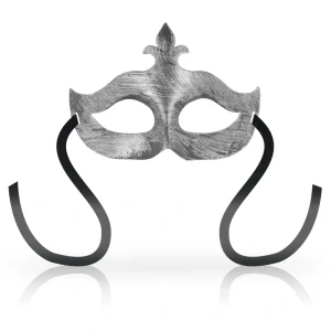Bondage maska Ohmama Masks - "Flower de lis - strieborná