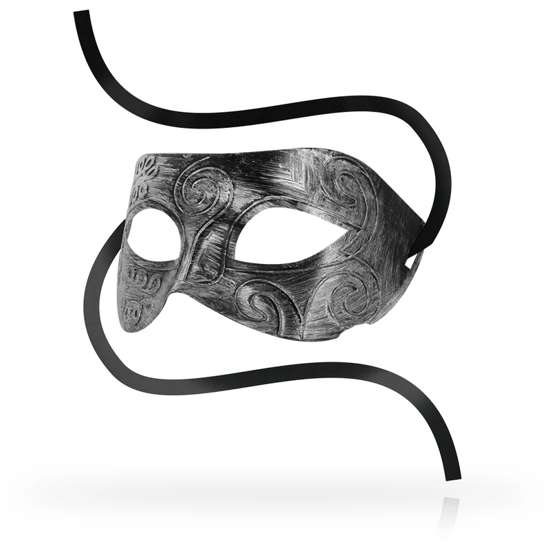 Bondage maska Ohmama Masks - Benátska štýl - stireborná