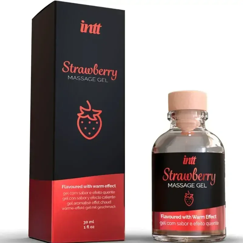 Intímny masážny olej INTT s príchuťou jahody 30ml