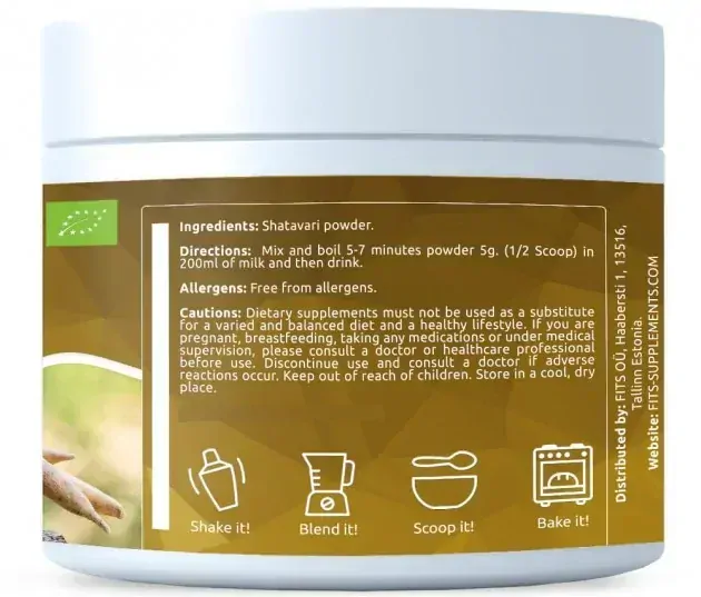 BIO Shatavari - 200g prášok - Fits Supplements