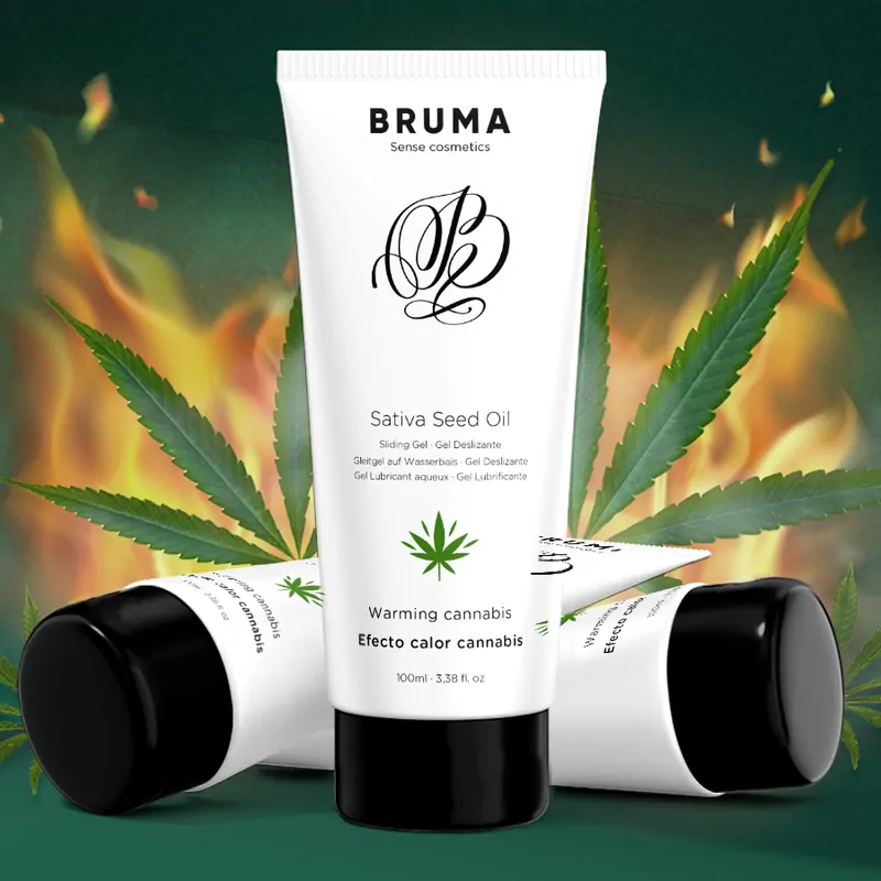 Lubrikačný gél "BRUMA s olejom zo somien Sativa" s hrejivým efektom - 100 ml