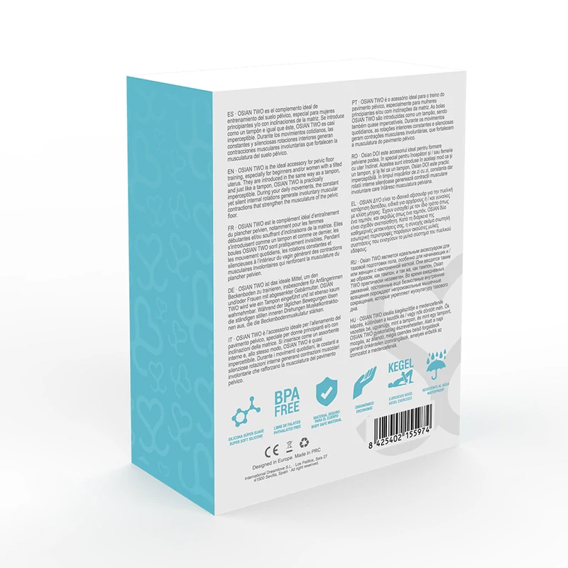 Prémiové silikónové venušine guličky Moressa "osian two" - tyrkysove