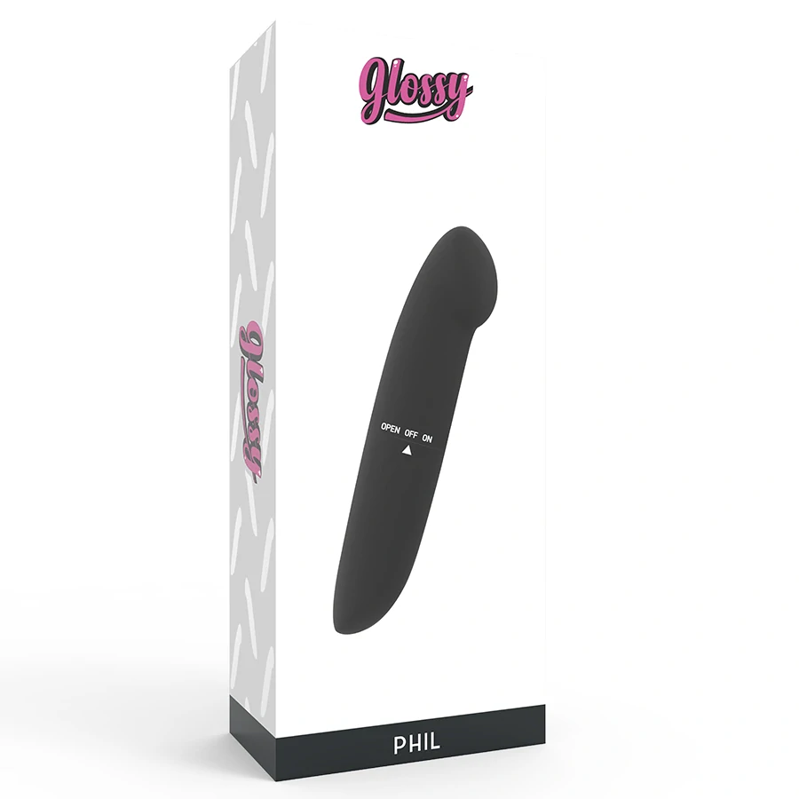 Vibrátor Glossy "Phil" - čierny