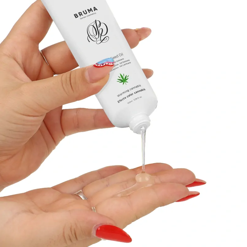 Lubrikačný gél "BRUMA s olejom zo somien Sativa" s hrejivým efektom - 100 ml